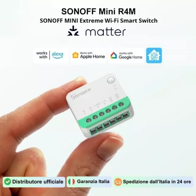 SONOFF MINI R4M Matter WiFi Smart Switch Interruttore smart luci Alexa Google