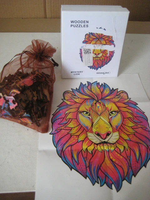 Wooden Jigsaw Puzzles – Beautiful Animal Shape "Mystery Lion"  150 pcs