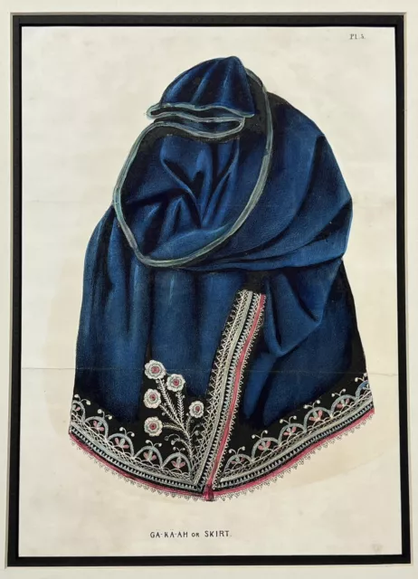 Original 1850 Seneca Native American Woman’s Skirt Print,Indian,Old,New York,NY