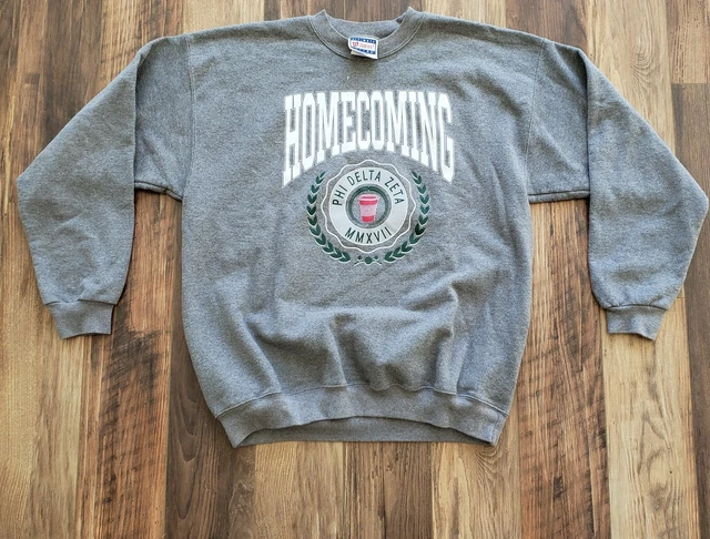 Vintage Phi Delta Zeta MMXVII Sorority Sweatshirt Homecoming Large