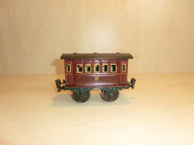 14294) Märklin uralt 1805 - Spur 1 - Abteilwagen - rotbraun - L. 15 cm - ansehen