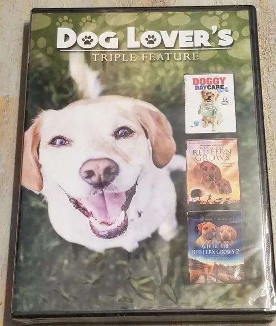 Dog Lovers Triple Feature Doggy Day Care/Where The Red Fern Grows 1 & 2 DVD New