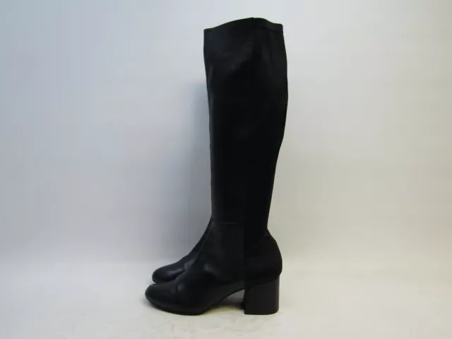 Steve Madden Womens Size 8.5 M Black Leather Knee High Fashion Boots