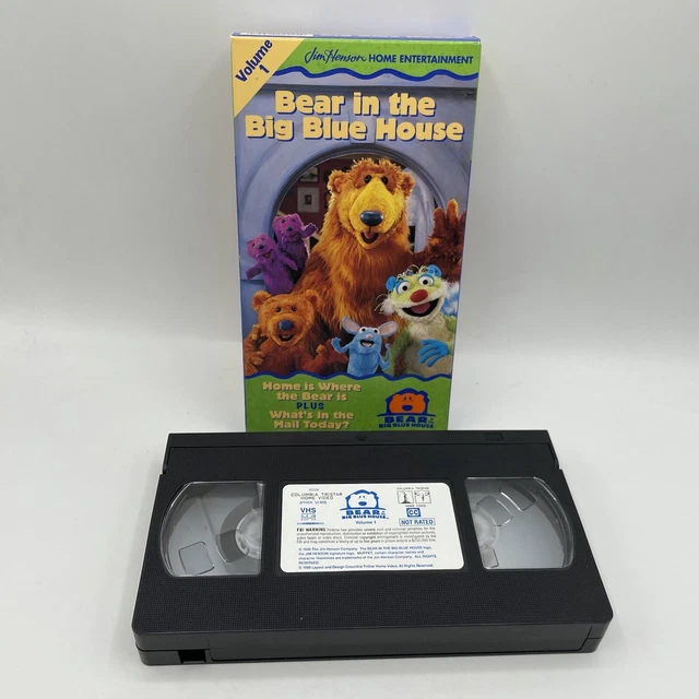 BEAR IN THE Big Blue House VHS VIDEO Volume 1 Home is Where the Bear Is