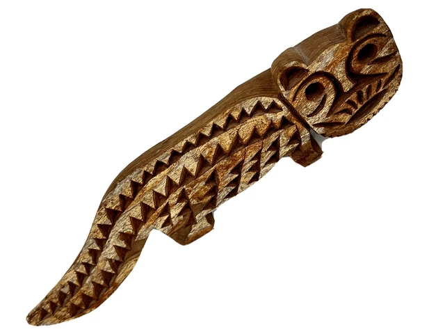 Carved Wood Cat Rustic Handmade