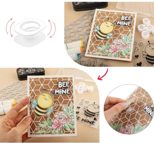 Mini Wobble Springs Set Self-adhesive Easy to Peel and Stick for DIY Crafting