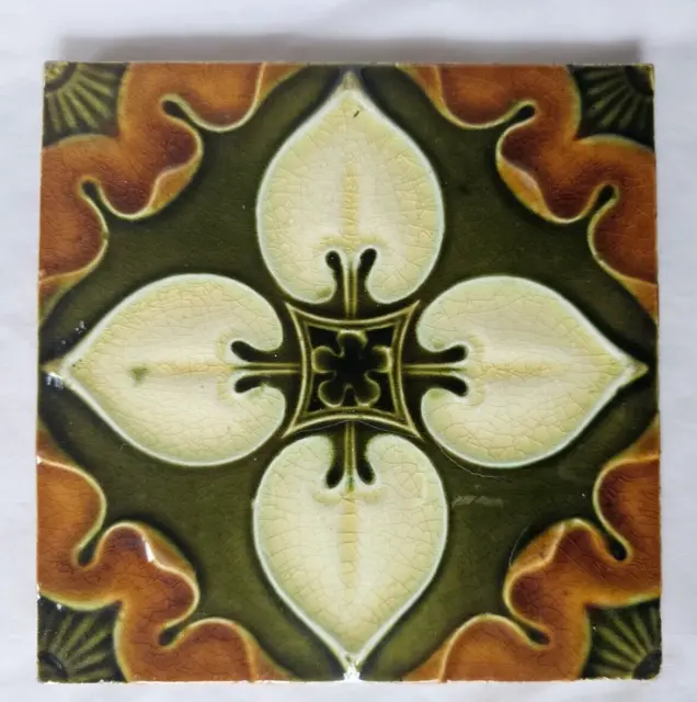 Stunning Arts & Crafts 6 Inch Tile D) Art Nouveau Period