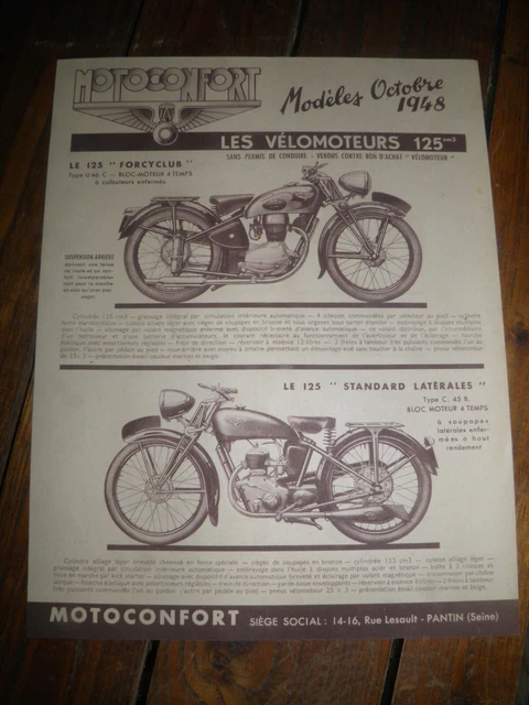 Catalogue Publicitaire Original Motoconfort – Course Tour De France & Cyclotourisme – Vélo