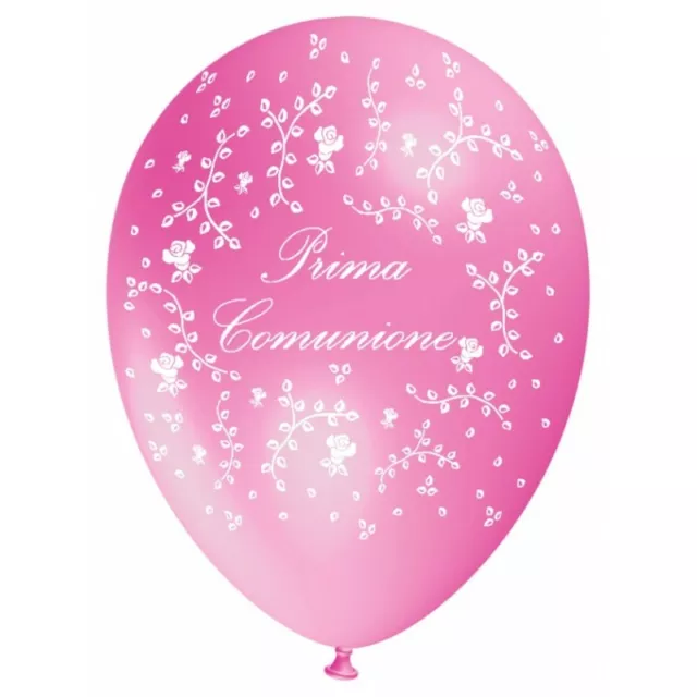 PALLONCINI PRIMA COMUNIONE ROSA 25 Pz 12 Pollici 30cm diam FESTA PARTY DECORA