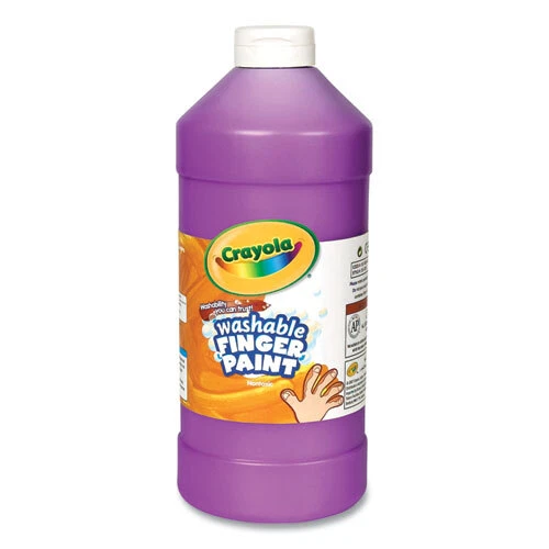 Pintura para dedos lavable Crayola, violeta, botella de 32 oz