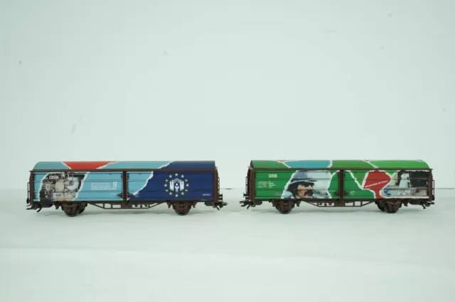 Marklin HO Scale DSB Danish Railway World of Work Covered Wagon Set 4838 NEW G1