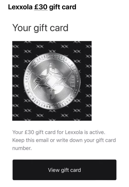 Lexxola £30 gift card