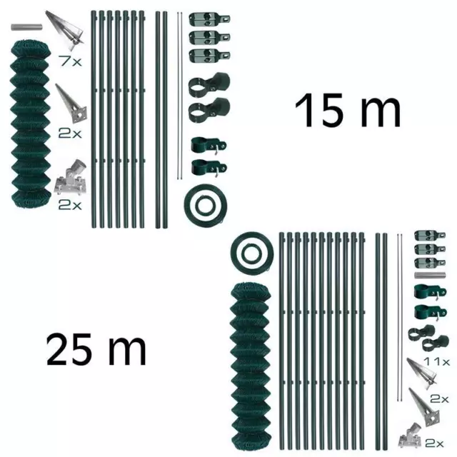 Maschendrahtzaun Komplettset Zaun Set Gartenzaunset Gartenzaun Einschlaghülsen