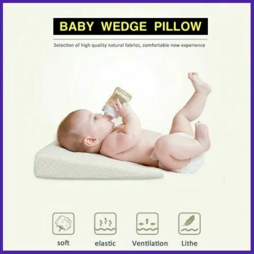 Baby Wedge Pillow Anti Reflux Colic Cushion For Pram Crib Cot Bed Head Foam