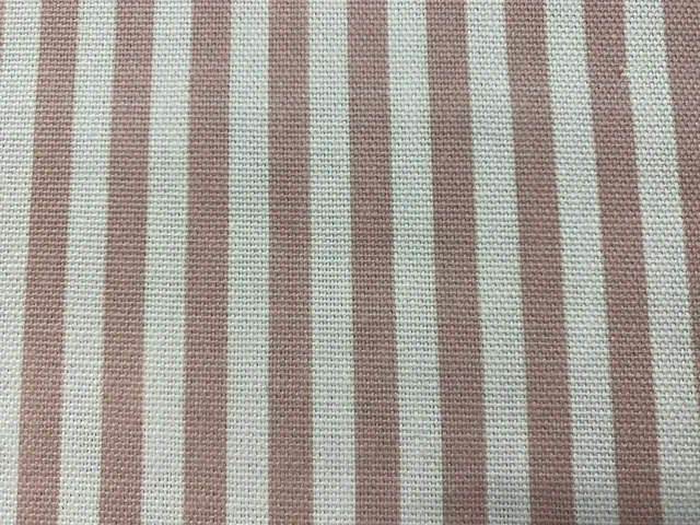 Provencal Stripe  Pink/White Cotton Fabric Curtain Blind Craft Upholstery