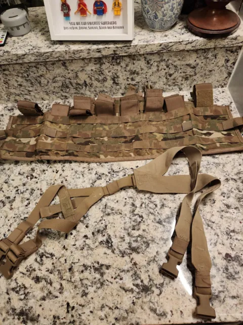 US Army OCP Multicam Molle II Tactical Assault Panel TAP Chest Rig Harness Vest