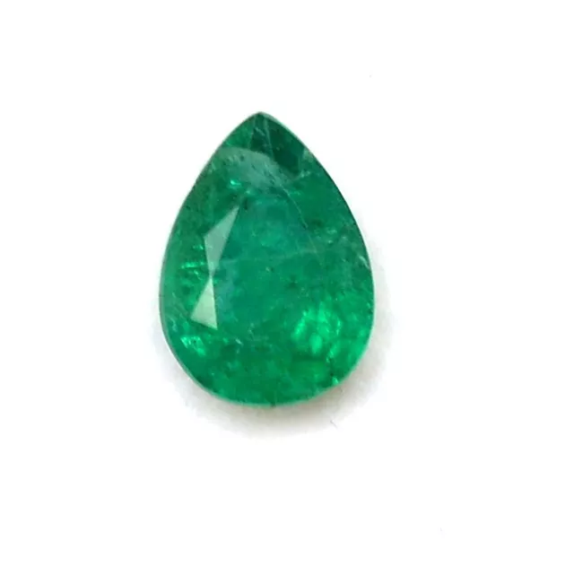 8x6 mm Natural Emerald Pear Cut 0.99 Cts Unheated Loose Certified Gemstone