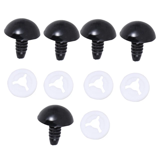 100 piezas tornillos de plástico negro de 16 mm sujetadores de parachoques clips de remache y tornillos de parachoques K
