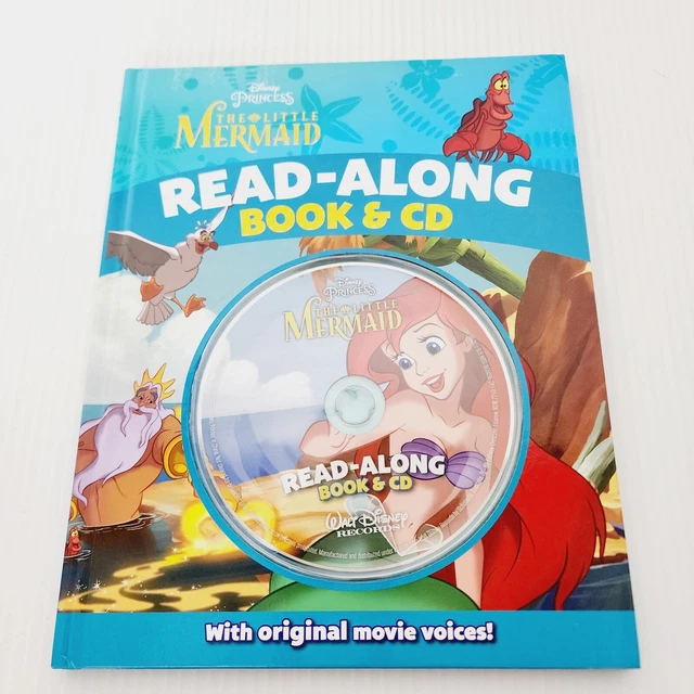 THE LITTLE MERMAID Disney ReadAlong Book & CD Children's Hardcover