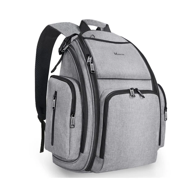 Mancro Diaper Bag Backpack, Large Multifunction Waterproof Travel Baby Nappy ...