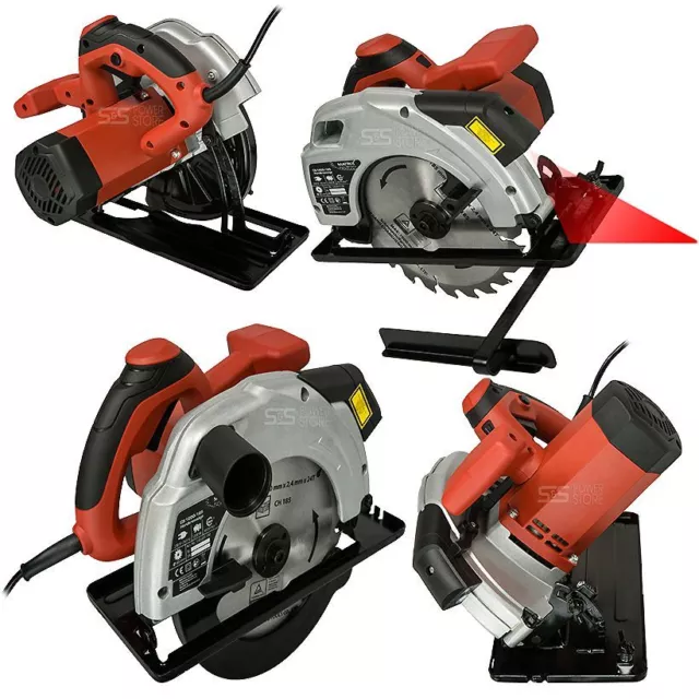 Matrix Handkreissäge CS 1200-185 Laser Kreissäge 1200 Watt Säge 65 mm Absaugung