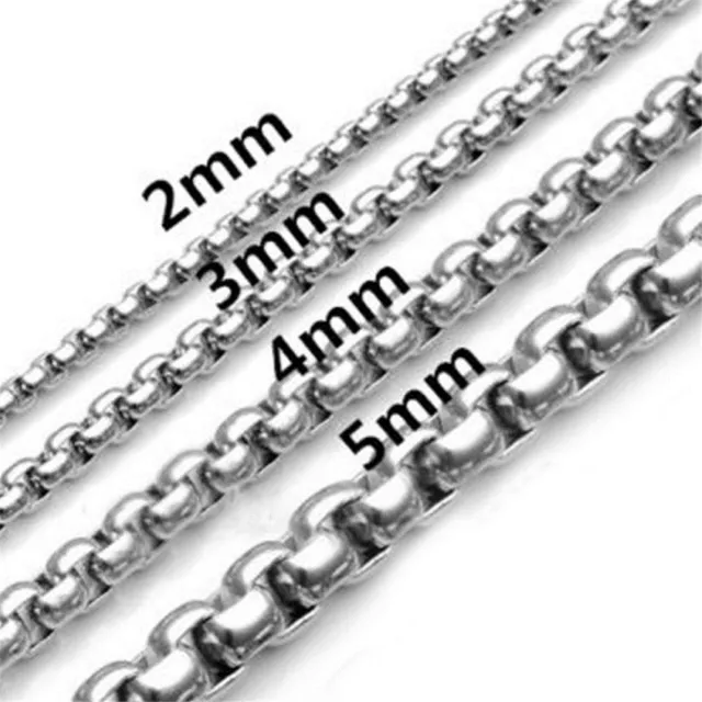 18-26" Men/Women Stainless Steel Curb Link Chunky Chain Necklace 2-5mm Design