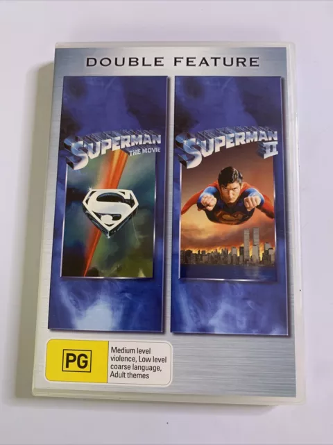 Superman 1 & 2 (DVD, 1978) Christopher Reeve, Marlon Brando Region 4