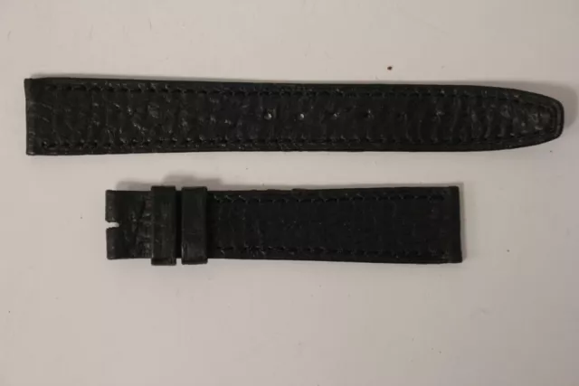 HIRSCH Bracelet pour montre croco noir 16 mm (66597)