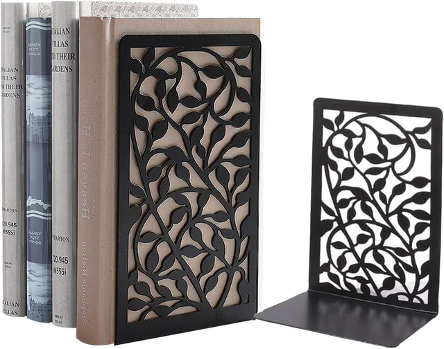 Fermalibri Per Libreria Fermalibri In Metallo Bianco - Reggilibri Per Scrivania, Libreria O Ufficio | Design A L Moderno Ferma Libri - 8