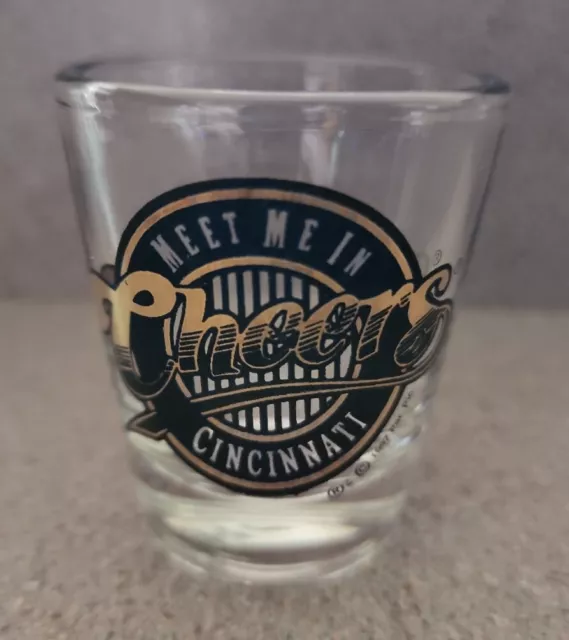 Vintage 1997 Cheers "Meet Me In Cincinnati" Clear Shot Glass