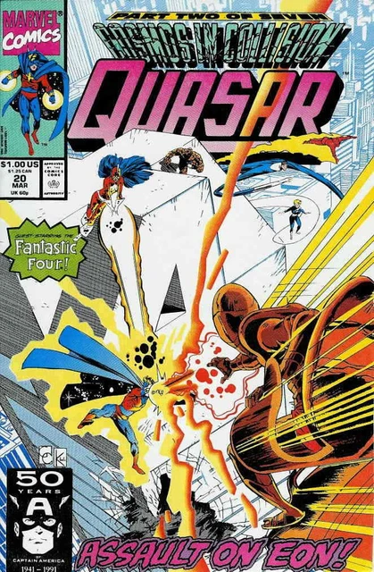Quasar #20 VF/NM; Marvel | Fantastic Four Mark Gruenwald - we combine shipping
