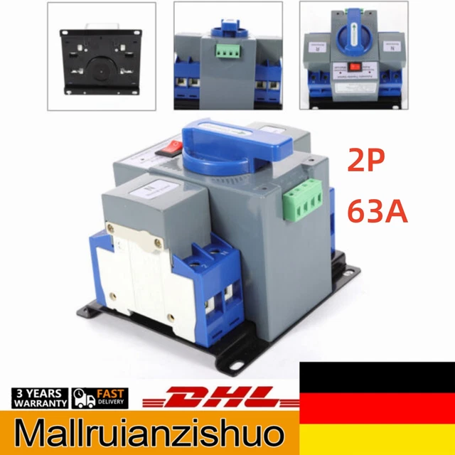 2P 63A Dual Power Automatischer Transfer Switch Automatisch Transferschalter