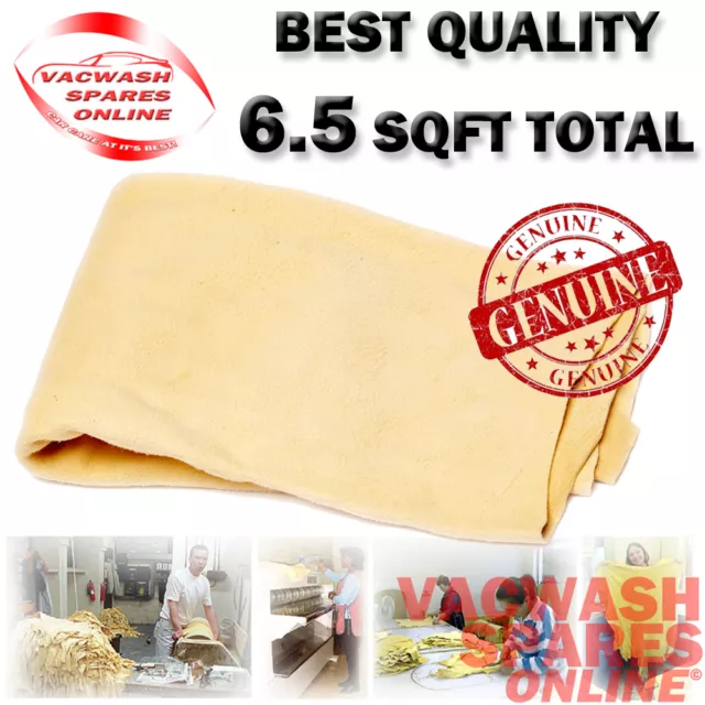 6.5 Sq Ft Genuine Chamois Leather *Best Quality* *Oil Tanned*  Shammy Leather