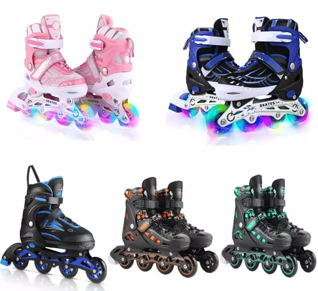 Inlineskates Kinder Inliner Erwachsene Inline Skates Verstellbar 39-42/37-43 NEU