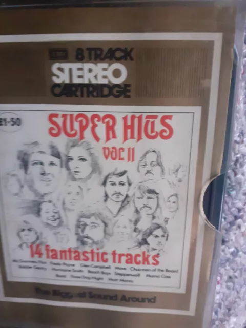 7 X  VINTAGE 8 TRACK STEREO CARTRiDGES Tapes -  Superhits From the 60's Music