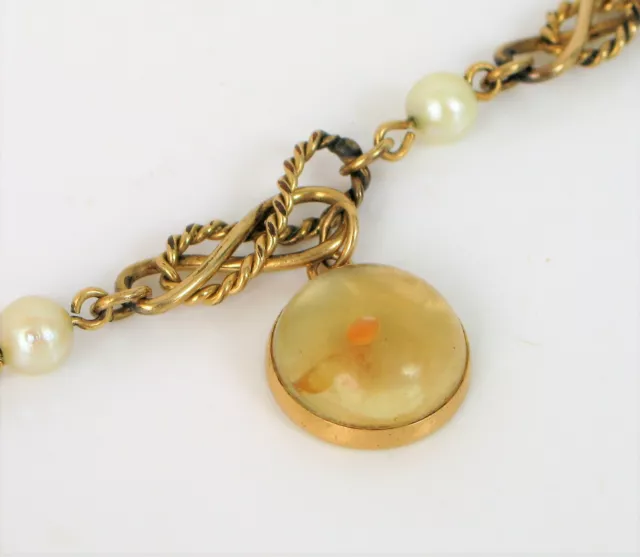 Vintage Beautiful 14K Yellow Gold Religious Charm Mustard Seed On Gf Bracelet