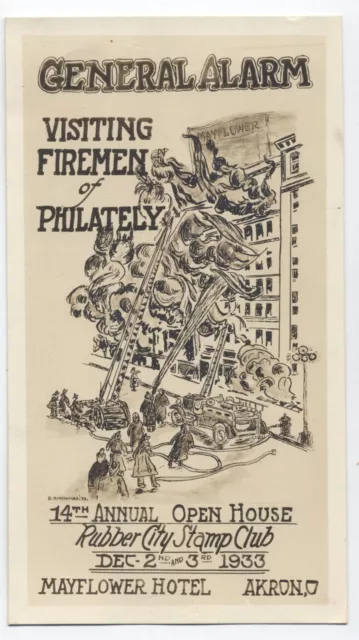 1933 B.R. McIntyre Visiting Firemen of Philately Rubber City Stamp Club [y8470]