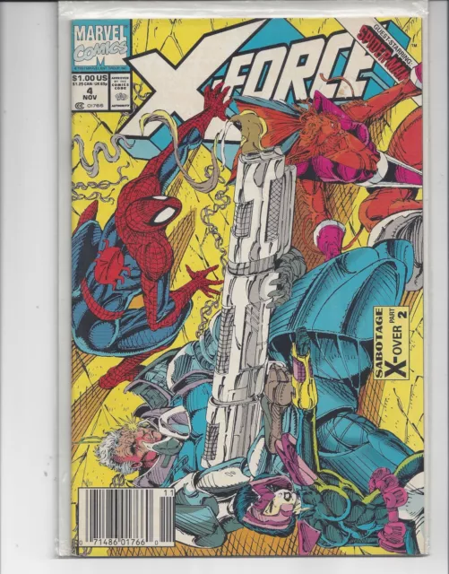 X-Force #4 Marvel Comics (1991) Newsstand Key 3rd Appearance Deadpool Comic Book