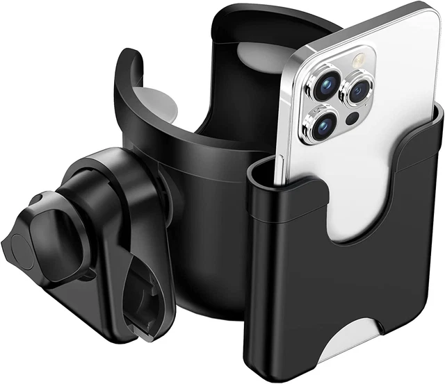 Universal Cup Bottle Phone Holder For Wheelchair Stroller Walker Bike Scooter