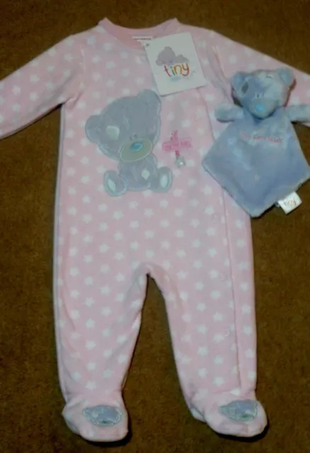 BNWT Baby Girls Tatty Teddy Me To You Bear Soft Pink Sleepsuit & Comforter Toy