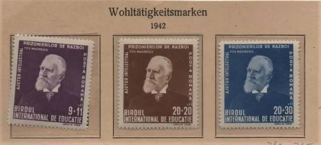 RUMÄNIEN 1942  Mi. Nr. 743-745 postfrisch