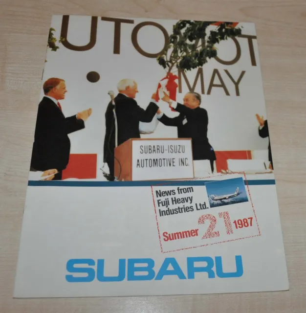 1987 Subaru 21 Magazine Fuji Heavy Industries Brochure Prospekt ENG