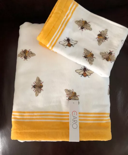 https://www.picclickimg.com/8n8AAOSwEZZg0s21/Caro-Home-Bath-Towel-Set-Honey-Bees-2-Piece.webp
