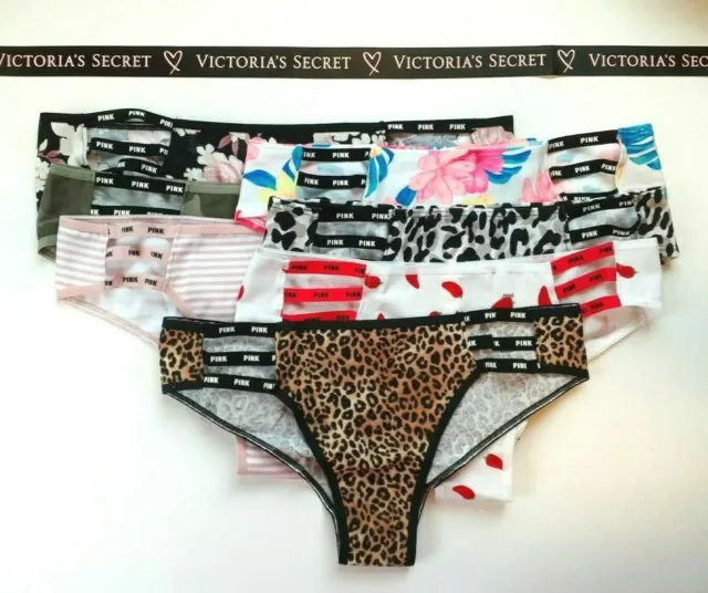 VICTORIAS SECRET MINI Logo Triple Strappy Cheekster SEXY Panty Cotton NWT  PINK $11.99 - PicClick