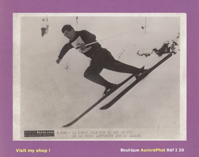 Photo De Presse Sport 1938 : Ski, Val D'isère, Col Voza, Maurice Lafforgue  -I20