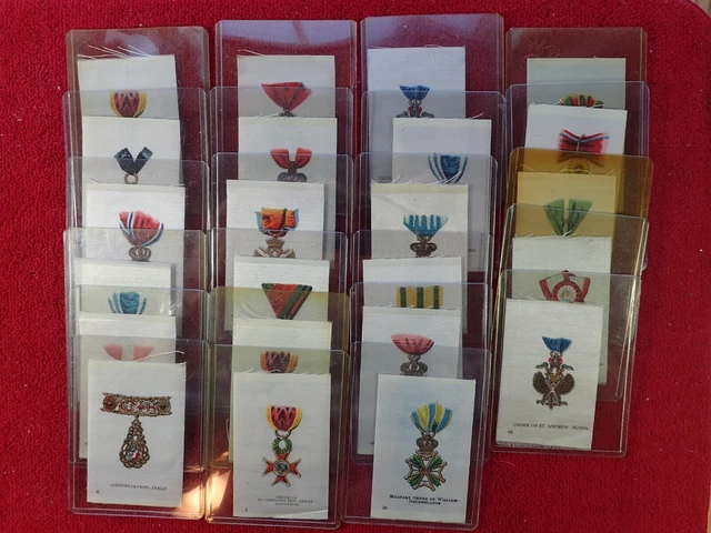 Antique Twenty Three (23) Tobacco Silks Medals Italy, Greece, Vatican, Austria,