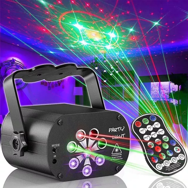 480 Pattern LED RGB Laser Projector Stage Light Party Club DJ Disco Xmas Lights 2