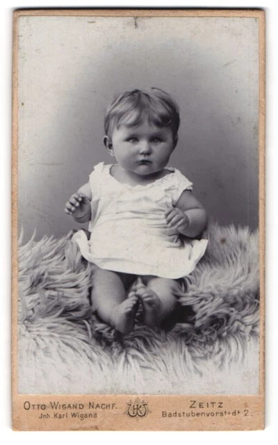 Fotografie Otto Wigand Nachf., Zeitz, Badstubenvorstadt 2, Süßes Kleinkind im H
