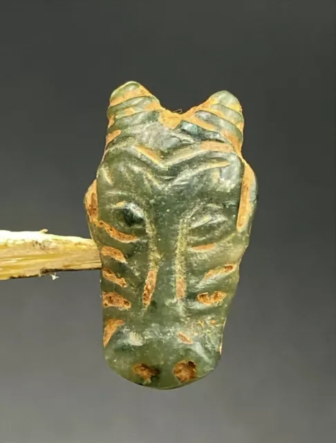 Ancient South East Asian Burmese Pagan Dynasty Antiquities Glass Amulet Old Bead