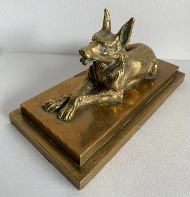 German Shepherd Chien Bronze, Animal Bronze 3